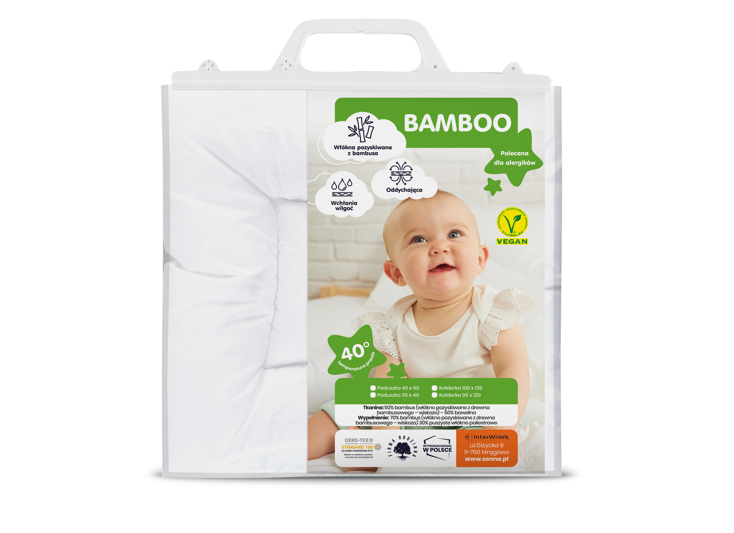BAMBOO Poduszka dziecięca Inter Widex - Senlovo