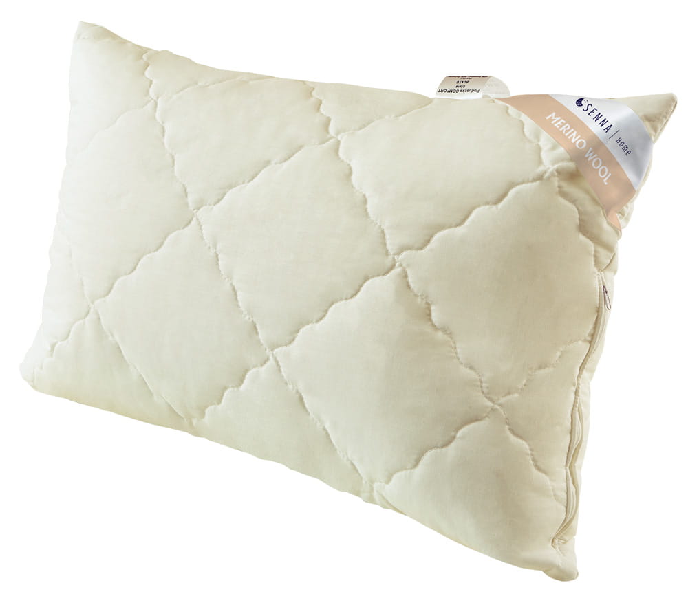 MERINO WOOL Poduszka regulowana w kolorze krem, róż, biały Inter Widex - Senlovo